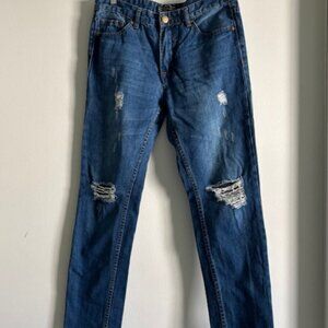 American Bazi distressed straight leg jeans size 5